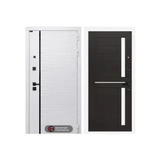 Входная дверь ROYAL 02 - Венге, стекло белое